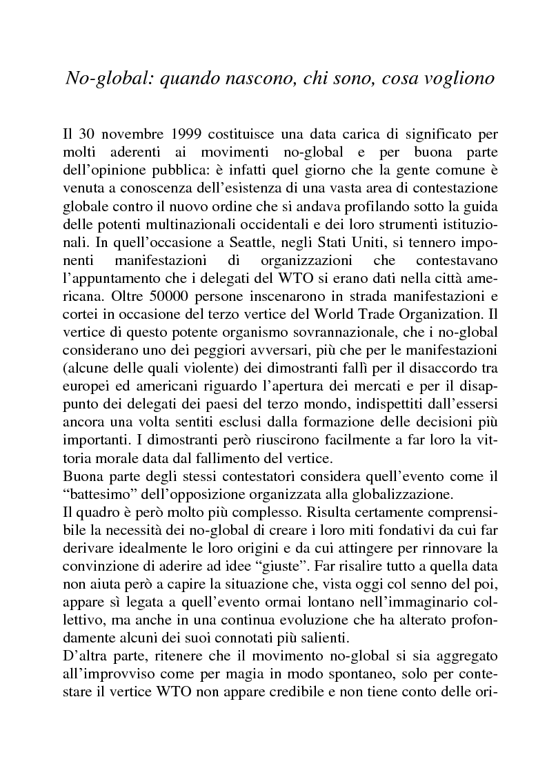 Anteprima della tesi: I movimenti no-global: natura, idee, evoluzione, Pagina 7