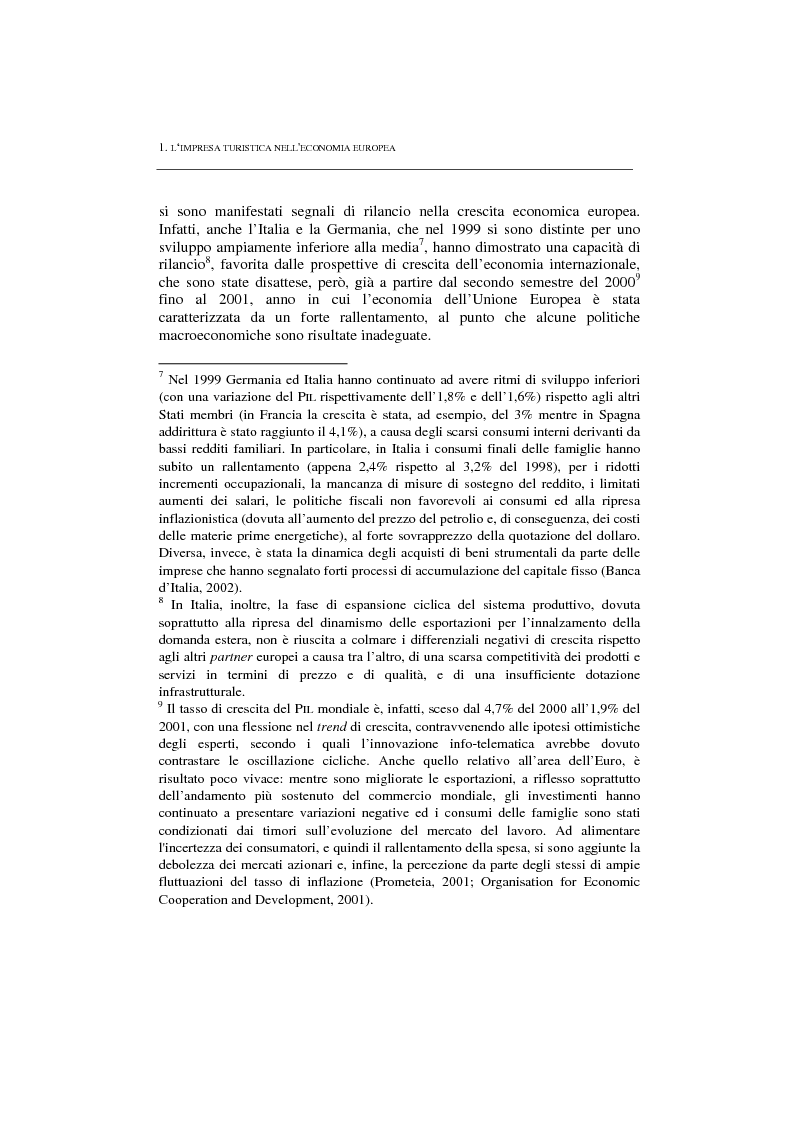 Anteprima della tesi: La politica per l'impresa turistica nell'economia europea tra innovazione tecnologica e nuove professionalità, Pagina 3