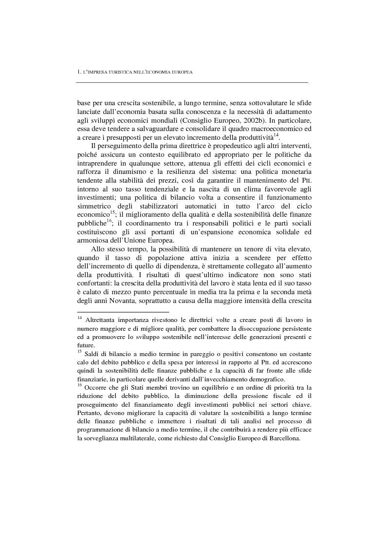 Anteprima della tesi: La politica per l'impresa turistica nell'economia europea tra innovazione tecnologica e nuove professionalità, Pagina 6