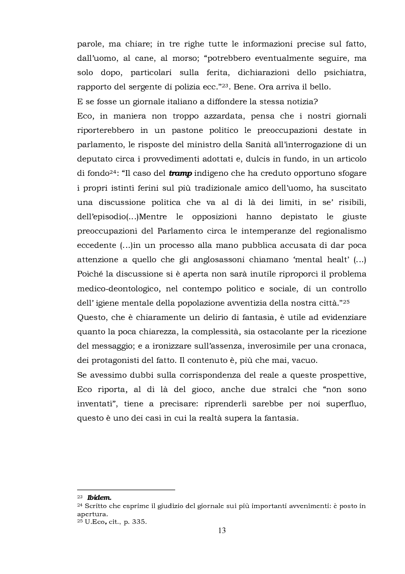 Anteprima della tesi: Il commento giornalistico: uno sguardo alla scrittura di Beppe Severgnini, Pagina 13