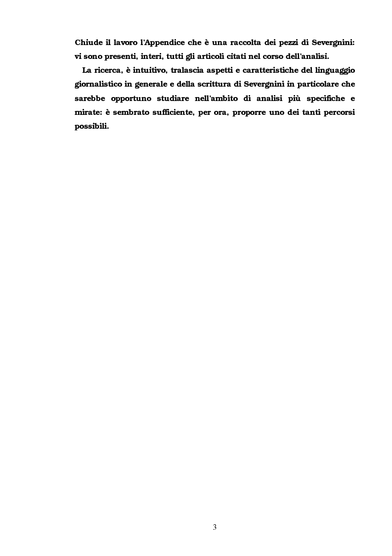 Anteprima della tesi: Il commento giornalistico: uno sguardo alla scrittura di Beppe Severgnini, Pagina 3