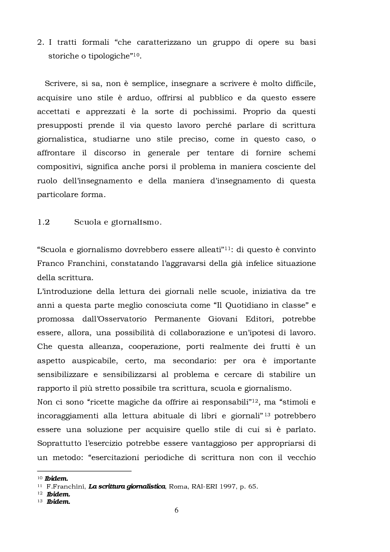 Anteprima della tesi: Il commento giornalistico: uno sguardo alla scrittura di Beppe Severgnini, Pagina 6