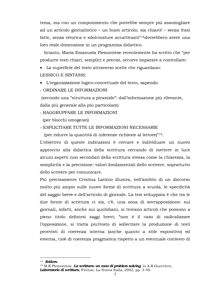 Anteprima della tesi: Il commento giornalistico: uno sguardo alla scrittura di Beppe Severgnini, Pagina 7