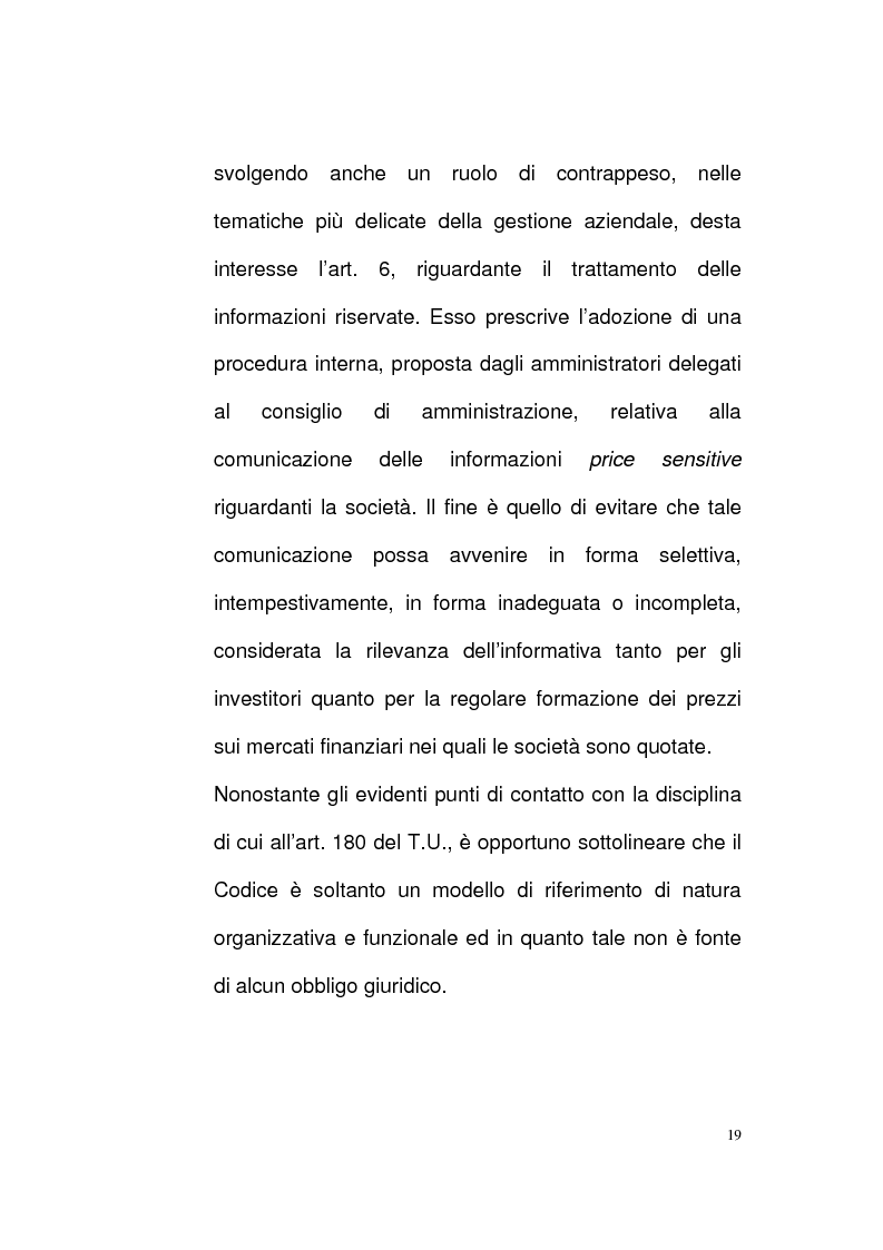 Anteprima della tesi: Nuovi profili del reato di insider trading, Pagina 19