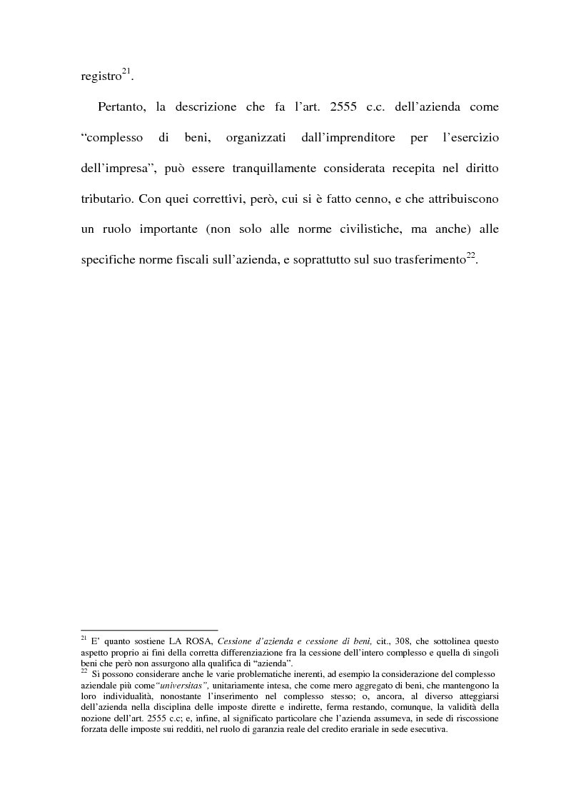 Anteprima della tesi: La cessione di azienda nel diritto tributario, Pagina 12