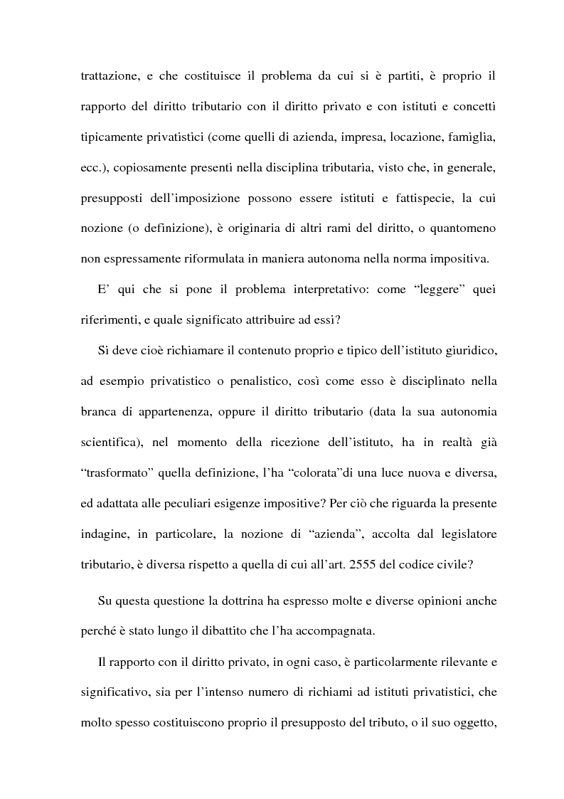 Anteprima della tesi: La cessione di azienda nel diritto tributario, Pagina 5