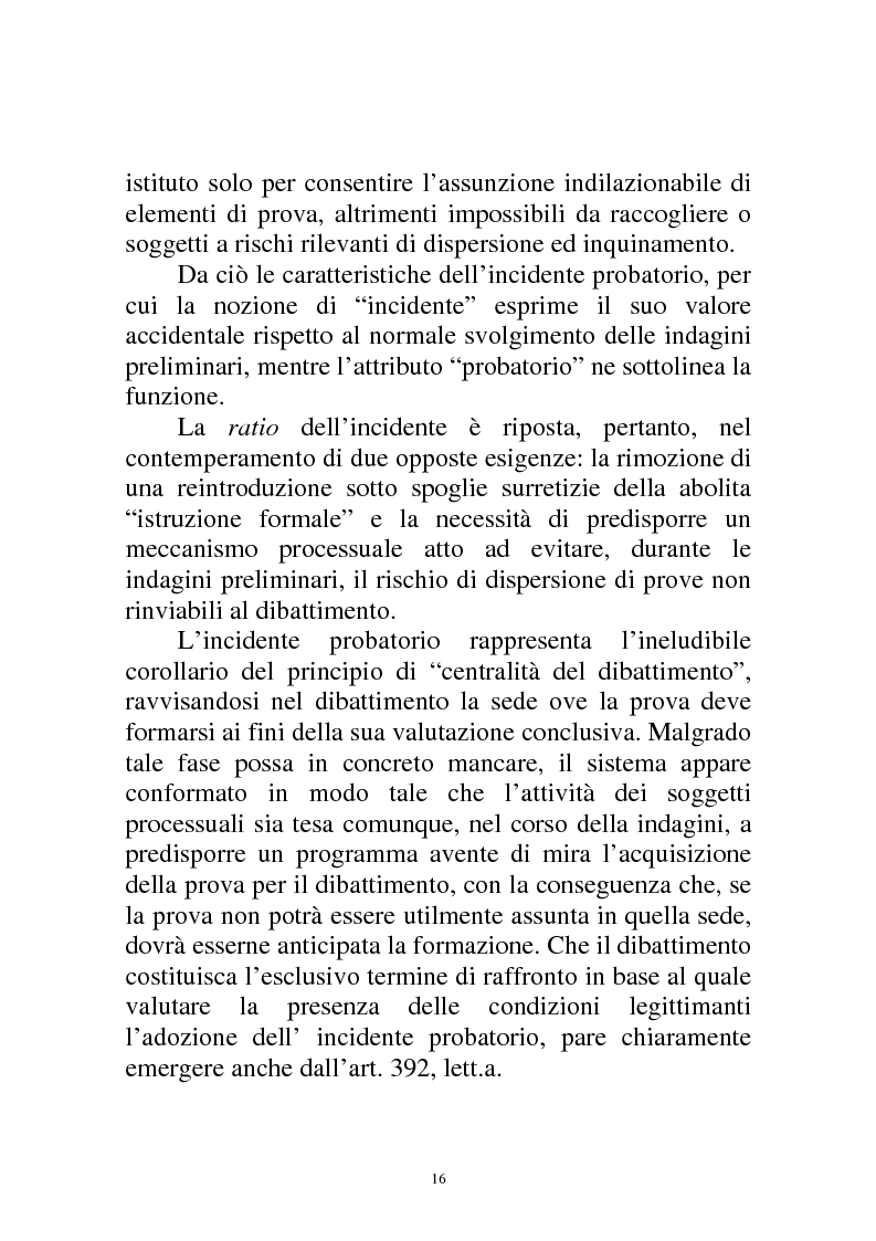 Anteprima della tesi: L'incidente probatorio, Pagina 11