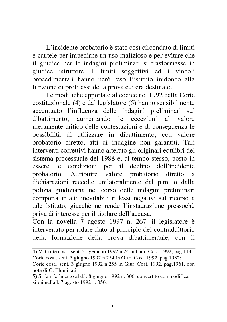 Anteprima della tesi: L'incidente probatorio, Pagina 8