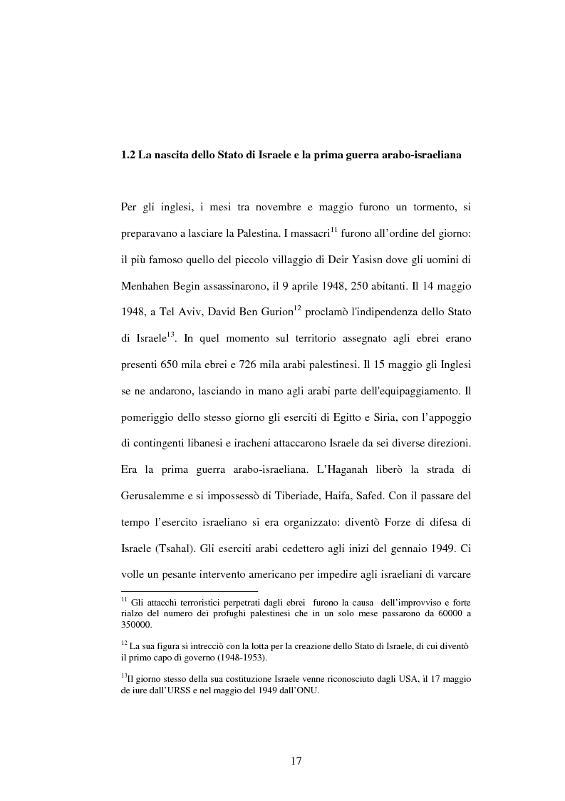 Anteprima della tesi: I recenti sviluppi della crisi israelo-palestinese alla luce del diritto internazionale, Pagina 12
