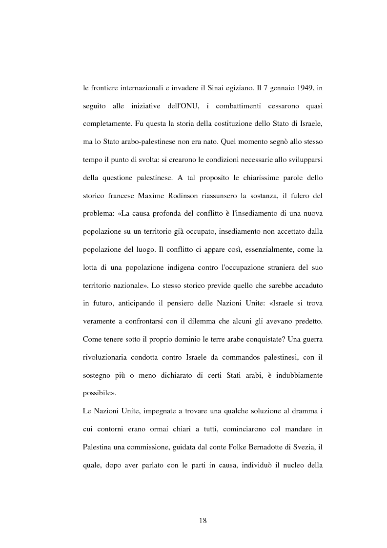 Anteprima della tesi: I recenti sviluppi della crisi israelo-palestinese alla luce del diritto internazionale, Pagina 13