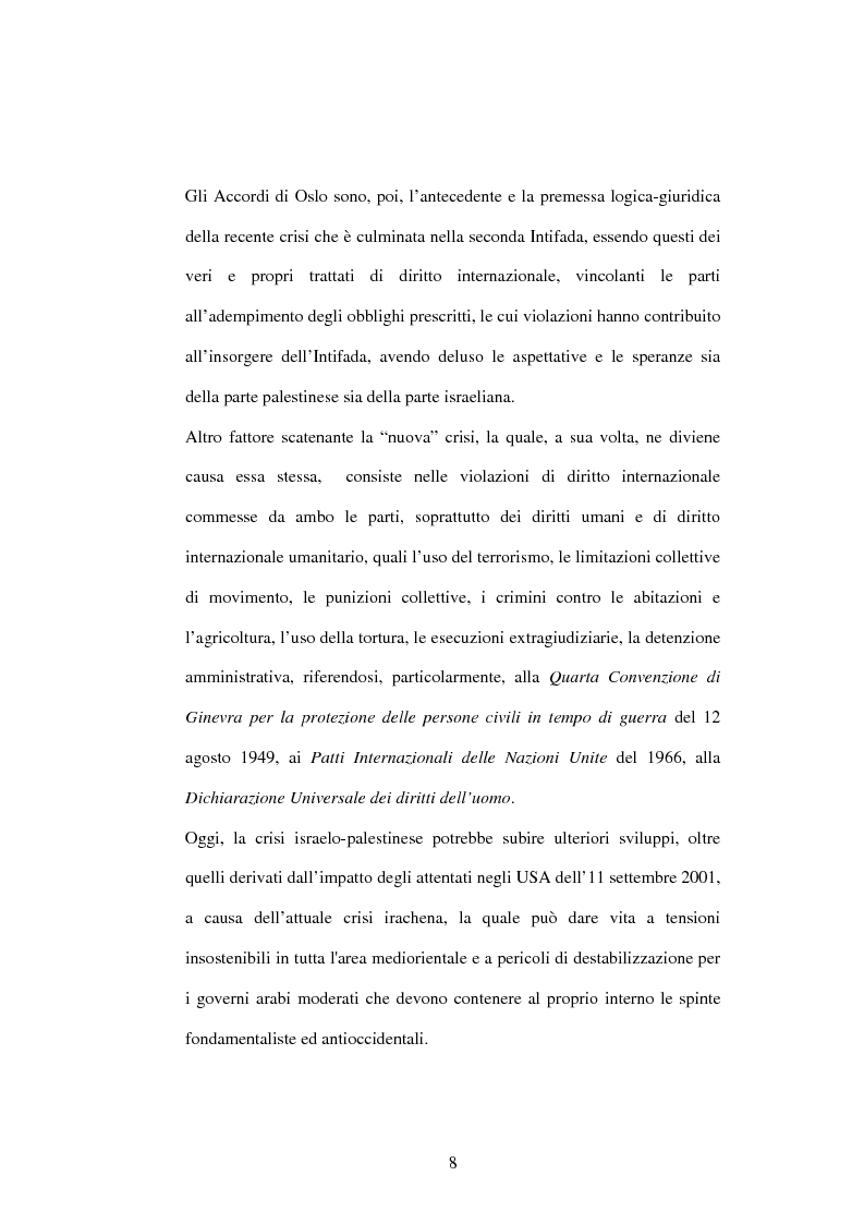 Anteprima della tesi: I recenti sviluppi della crisi israelo-palestinese alla luce del diritto internazionale, Pagina 3