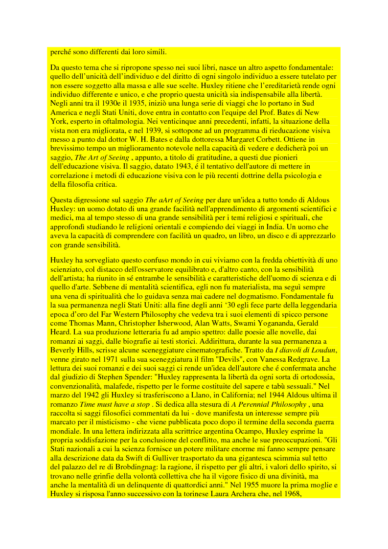 Anteprima della tesi: Il pensiero politico di Aldous Huxley, Pagina 5