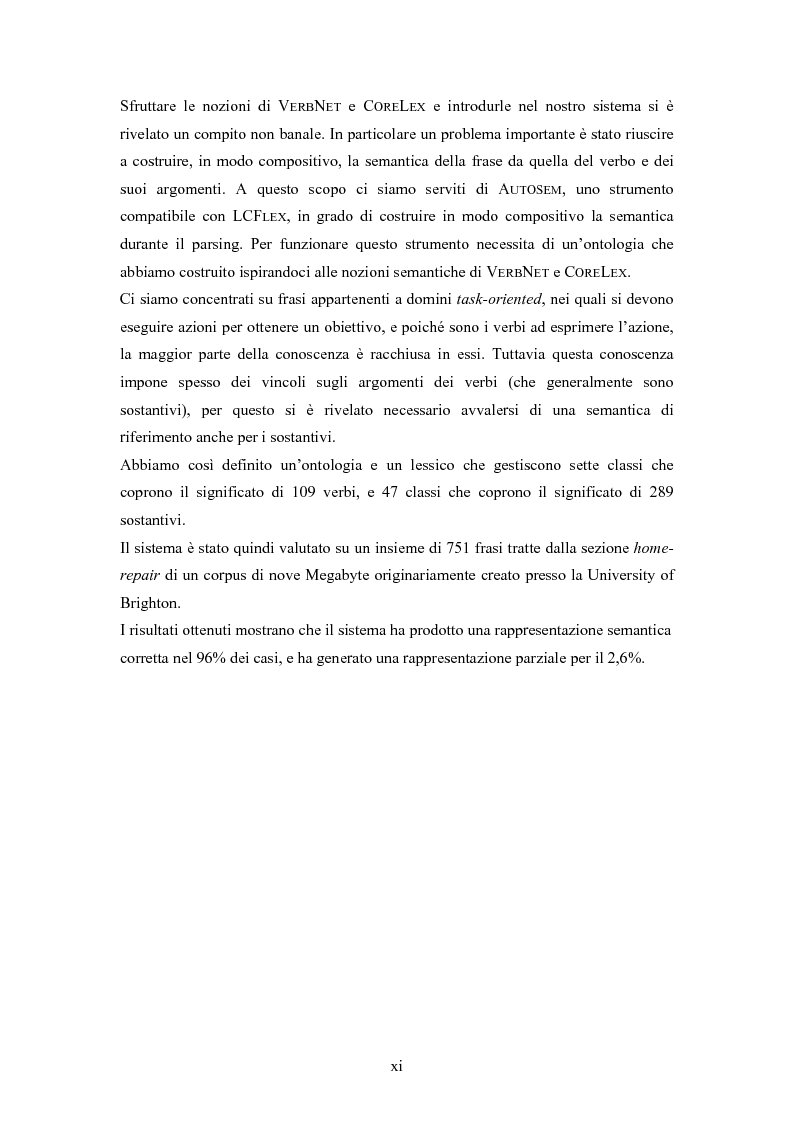 Anteprima della tesi: Un sistema per la rappresentazione lessico-semantica di istruzioni in linguaggio naturale, Pagina 2