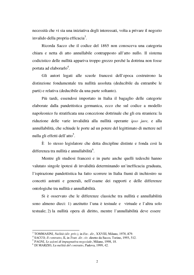 Anteprima della tesi: La nullità relativa, Pagina 2