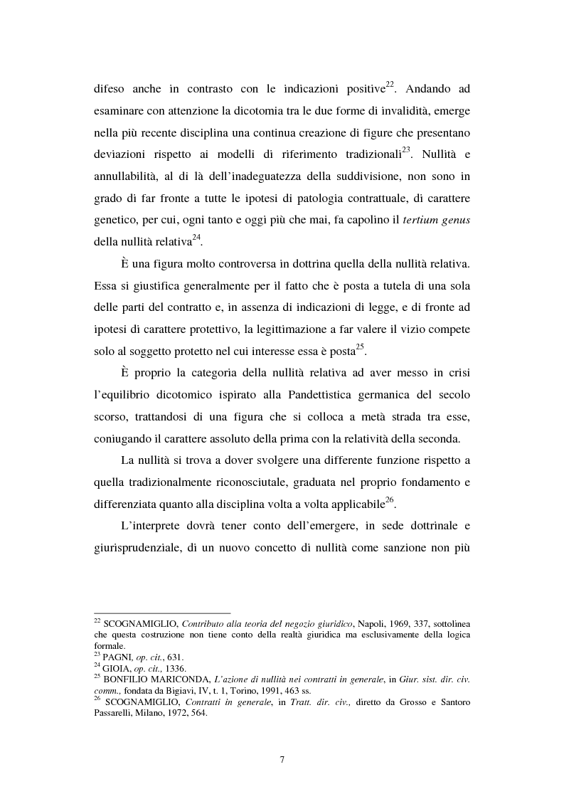 Anteprima della tesi: La nullità relativa, Pagina 7