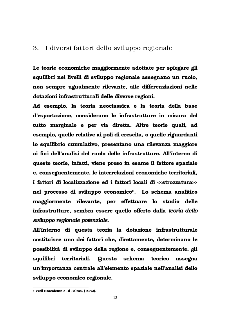 Anteprima della tesi: Il ruolo delle infrastrutture pubbliche nello sviluppo regionale italiano, Pagina 10