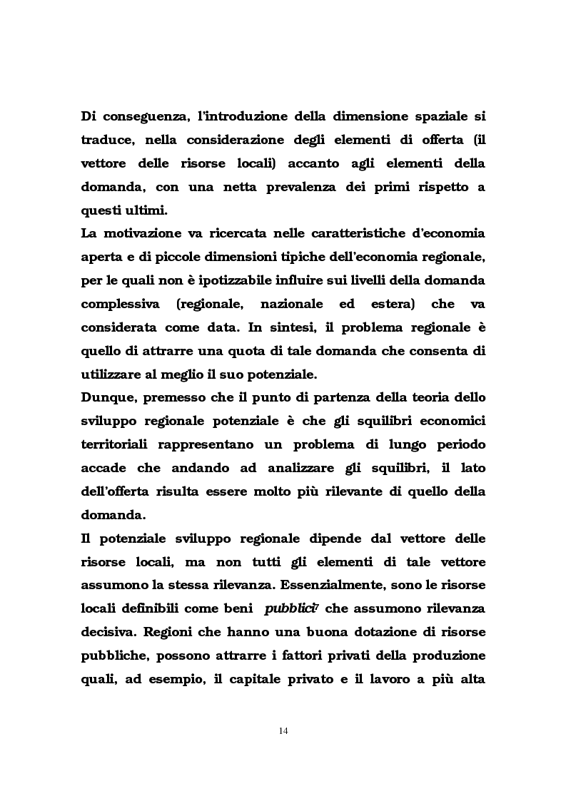 Anteprima della tesi: Il ruolo delle infrastrutture pubbliche nello sviluppo regionale italiano, Pagina 11