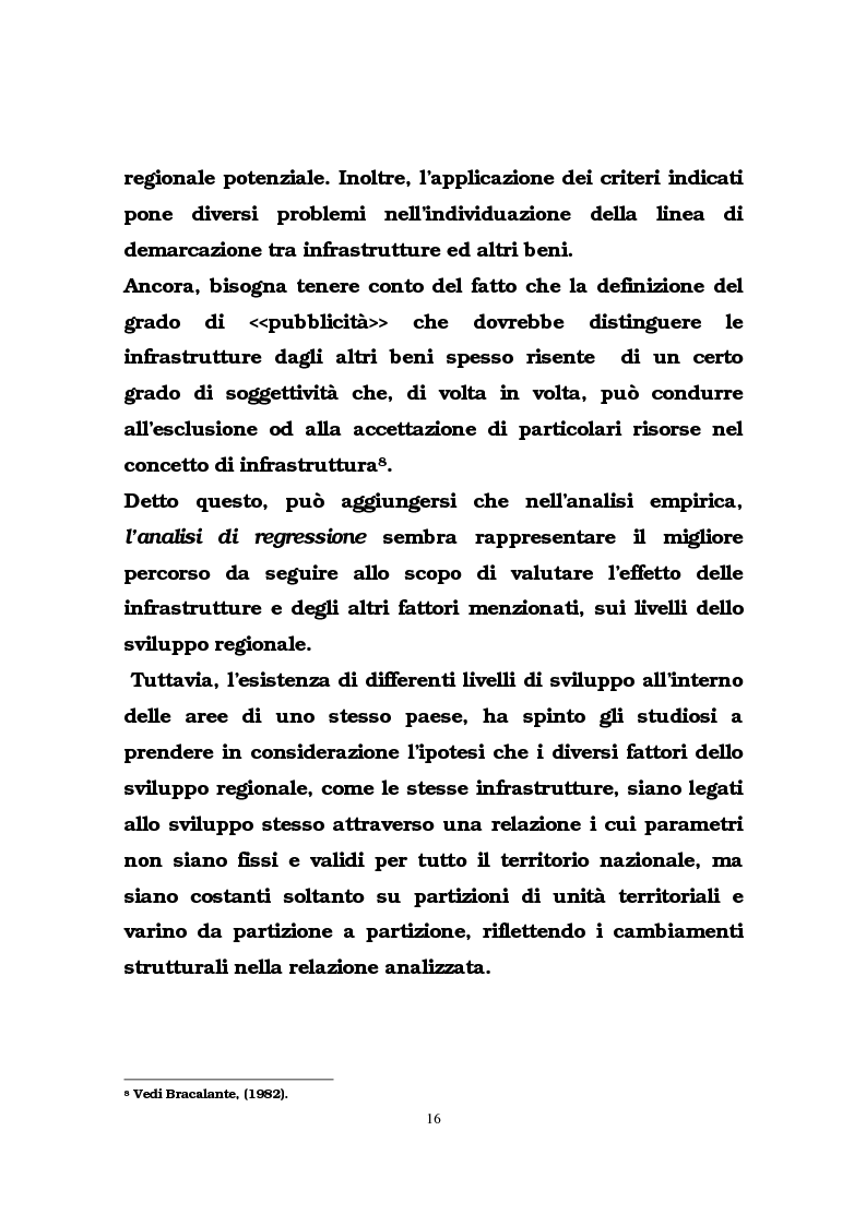 Anteprima della tesi: Il ruolo delle infrastrutture pubbliche nello sviluppo regionale italiano, Pagina 13