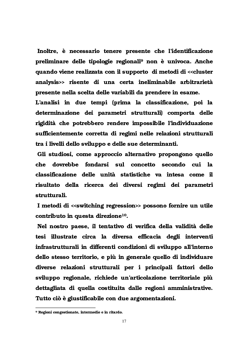 Anteprima della tesi: Il ruolo delle infrastrutture pubbliche nello sviluppo regionale italiano, Pagina 14