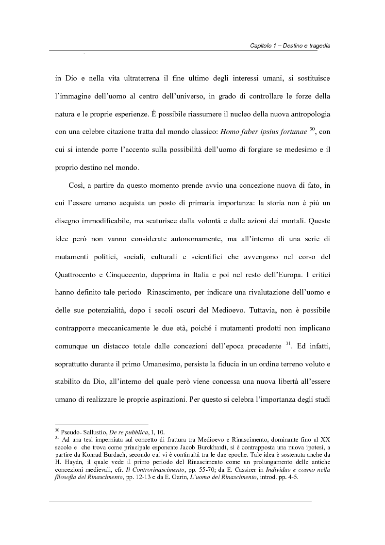 Anteprima della tesi: Antiche e moderne idee di destino nella tragedia elisabettiana e giacomiana con particolare riferimento all’opera di John Webster, Pagina 11