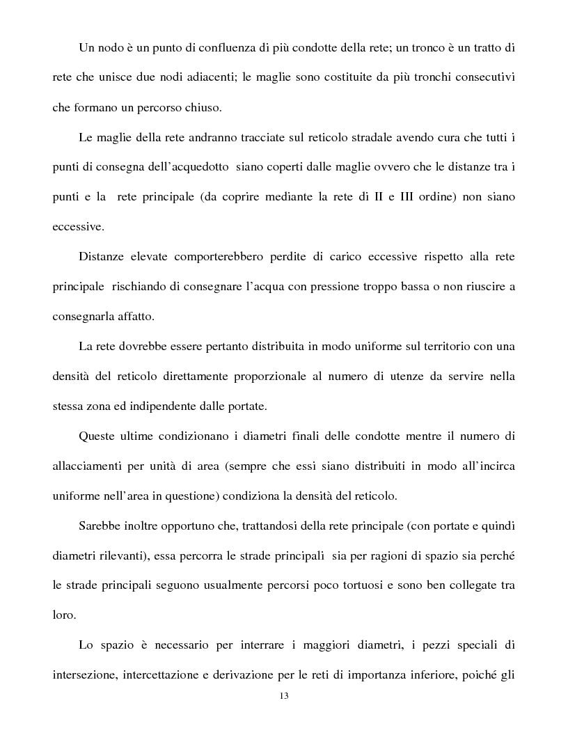 Anteprima della tesi: Calcolo delle reti idrauliche in pressione mediante una tecnica mista algoritmi genetici / metodo Gauss-Newton, Pagina 11