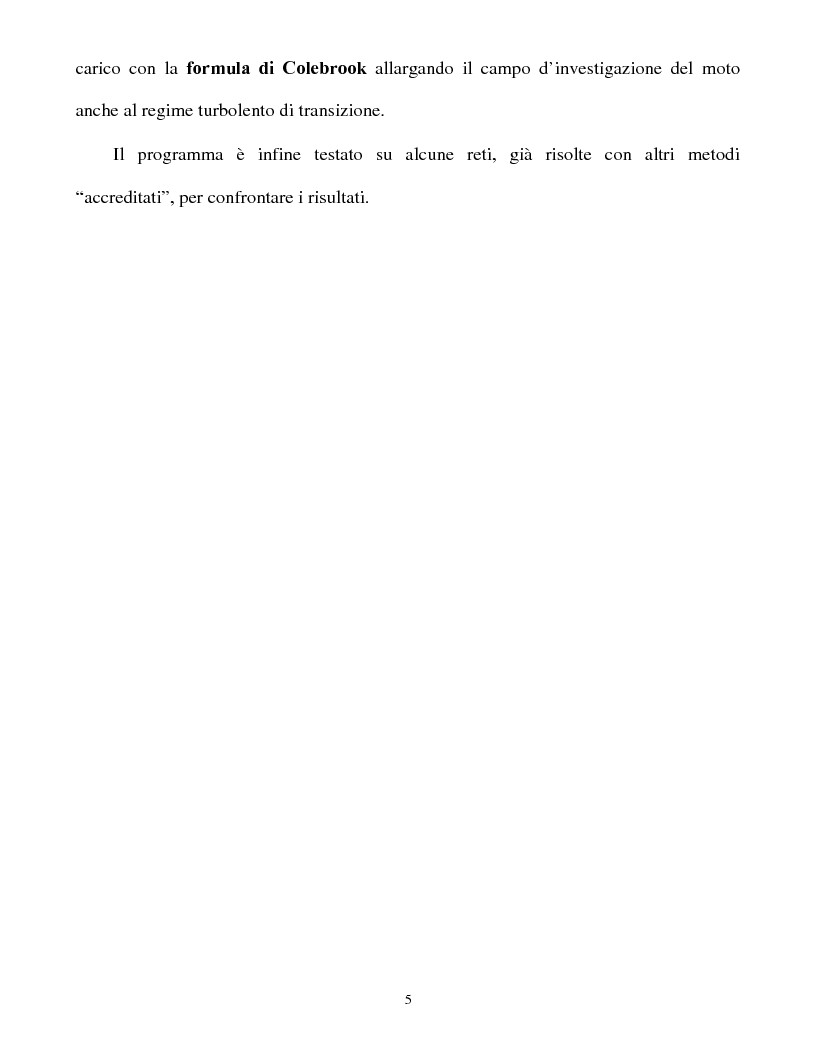 Anteprima della tesi: Calcolo delle reti idrauliche in pressione mediante una tecnica mista algoritmi genetici / metodo Gauss-Newton, Pagina 3