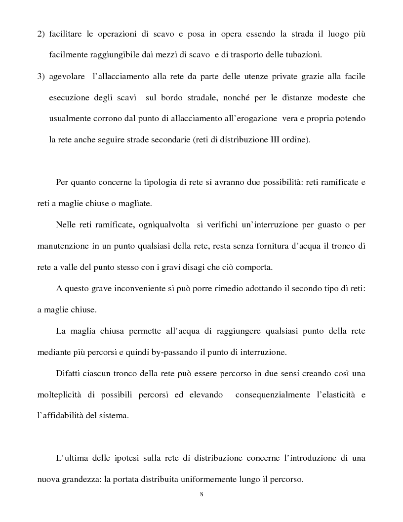 Anteprima della tesi: Calcolo delle reti idrauliche in pressione mediante una tecnica mista algoritmi genetici / metodo Gauss-Newton, Pagina 6