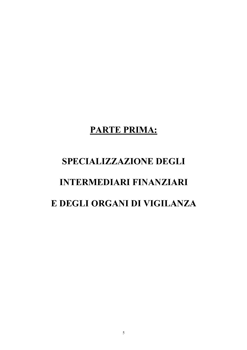 Anteprima della tesi: Controlli di vigilanza e sviluppo dei conglomerati finanziari, Pagina 5
