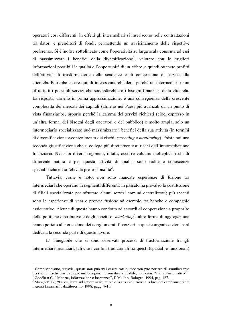 Anteprima della tesi: Controlli di vigilanza e sviluppo dei conglomerati finanziari, Pagina 7