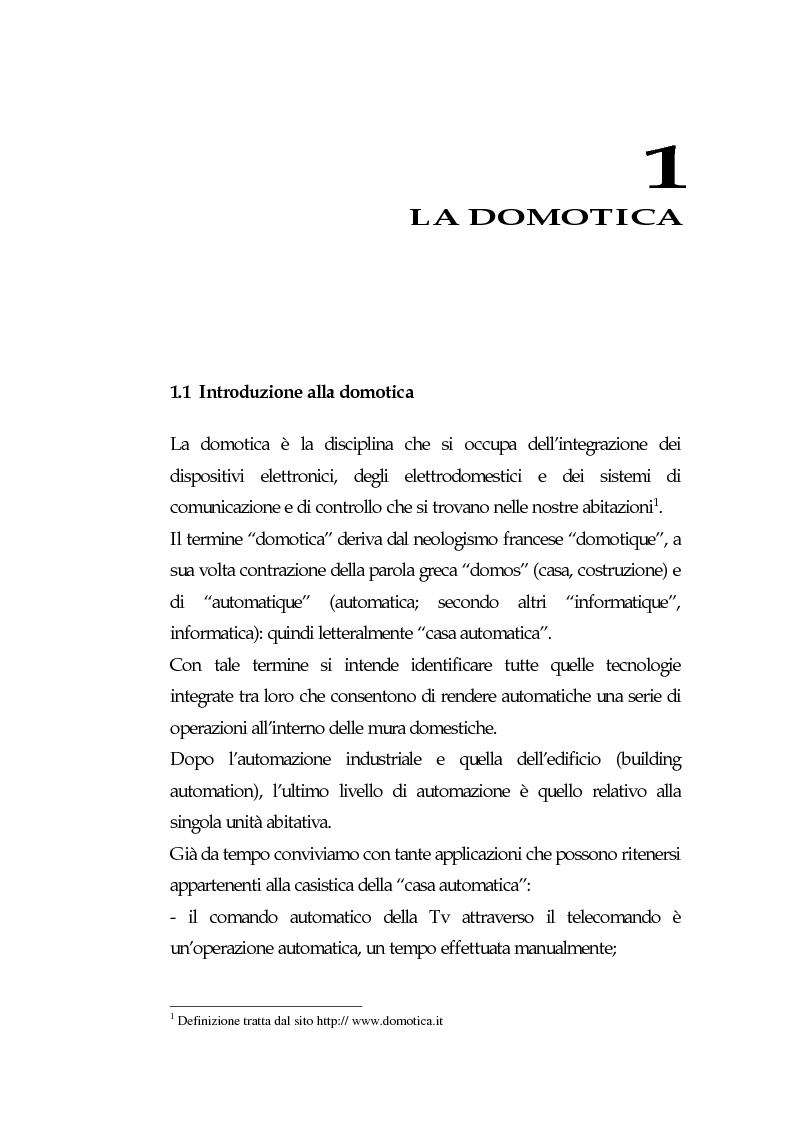 Anteprima della tesi: Domotica: prospettive di diffusione e impatti di una possibile rivoluzione e il punto di vista delle aziende, Pagina 5
