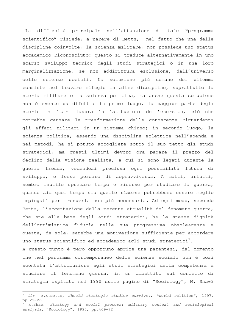Anteprima della tesi: Gi studi strategici e sulla sicurezza tra passato, presente e futuro: una, nessuna o due scienze autonome?, Pagina 2