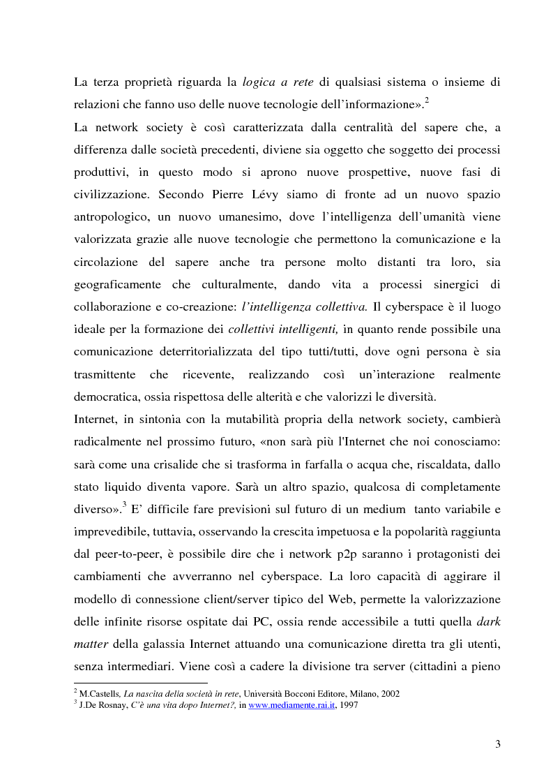 Anteprima della tesi: Il Peer-to-Peer e la rivoluzione della network society, Pagina 2