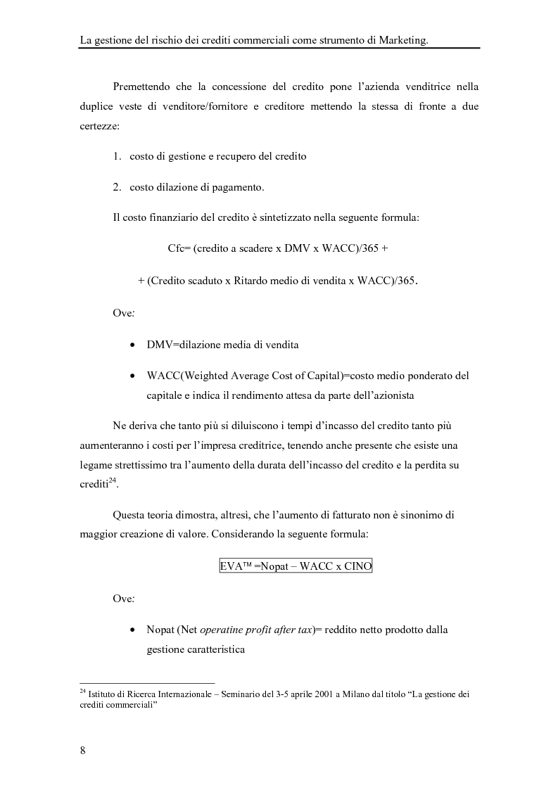 Anteprima della tesi: La gestione del rischio dei crediti commerciali come strumento di marketing delle imprese industriali, Pagina 13