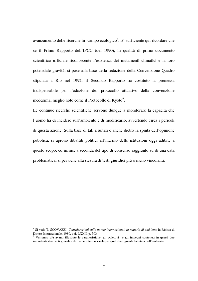 Anteprima della tesi: Le Convenzioni di Rio ed il Protocollo di Kyoto: sinergie e questioni di compatibilità, Pagina 7