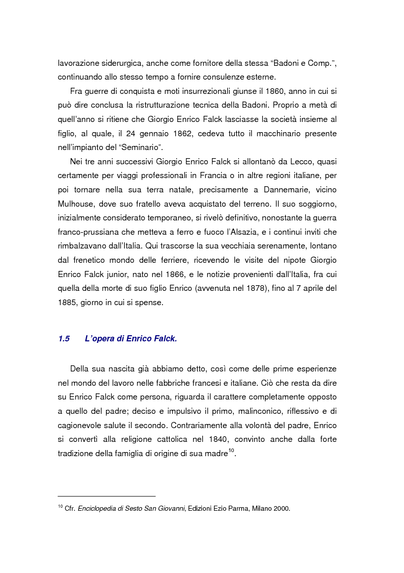 Anteprima della tesi: Quando l'acciaio è un affare di famiglia. Storia dei Falck, Pagina 15