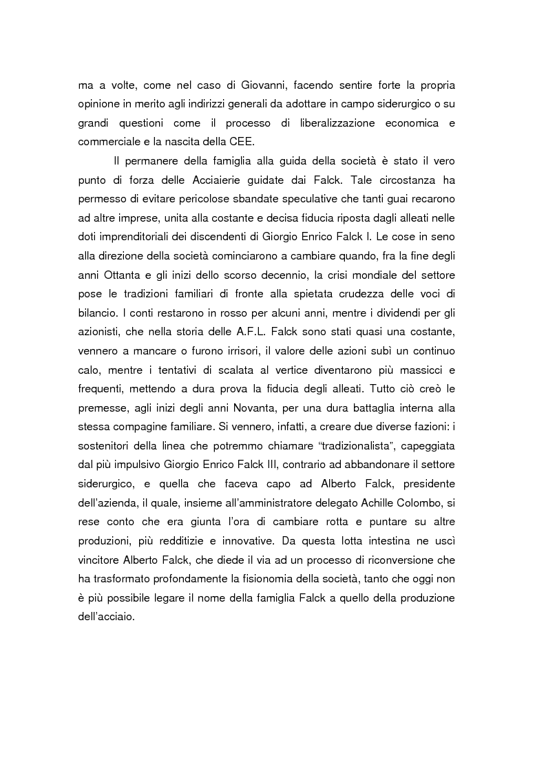 Anteprima della tesi: Quando l'acciaio è un affare di famiglia. Storia dei Falck, Pagina 4