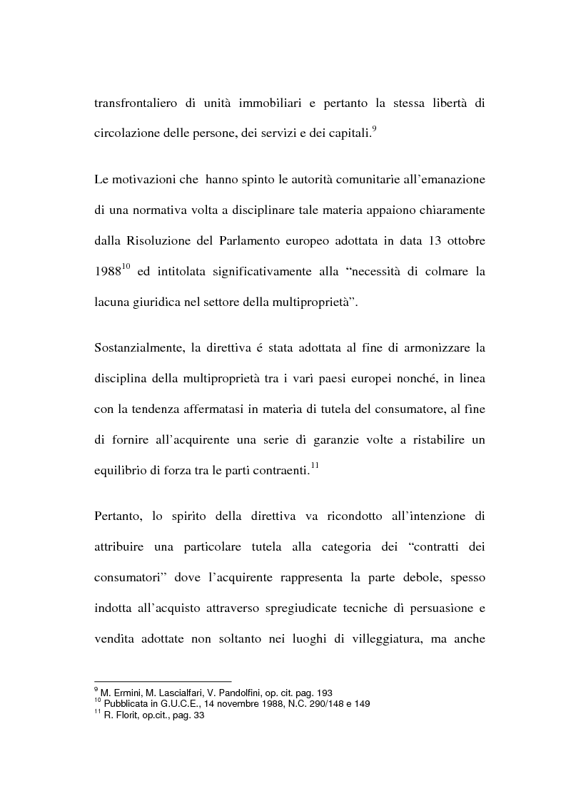 Anteprima della tesi: La multiproprietà: comparazione tra il diritto italiano ed il diritto spagnolo, Pagina 10