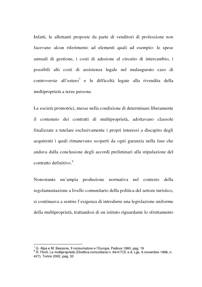 Anteprima della tesi: La multiproprietà: comparazione tra il diritto italiano ed il diritto spagnolo, Pagina 9