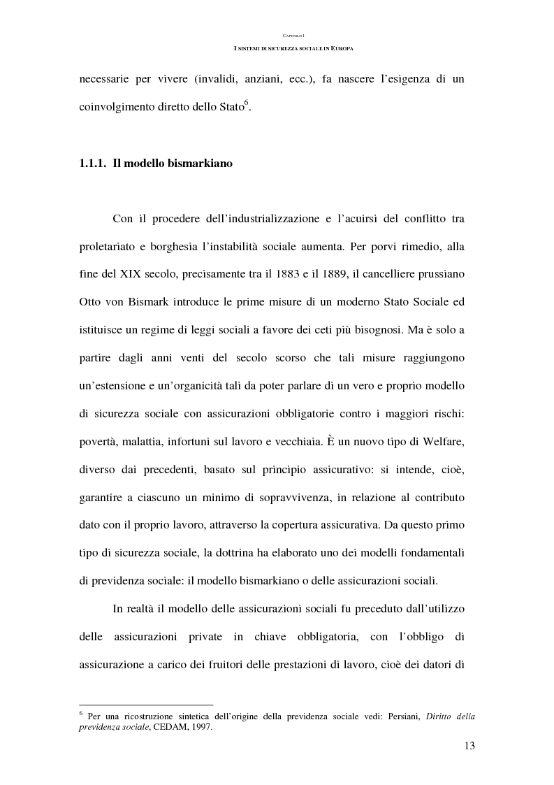 Anteprima della tesi: La previdenza complementare nei sistemi di sicurezza sociale europei, Pagina 13