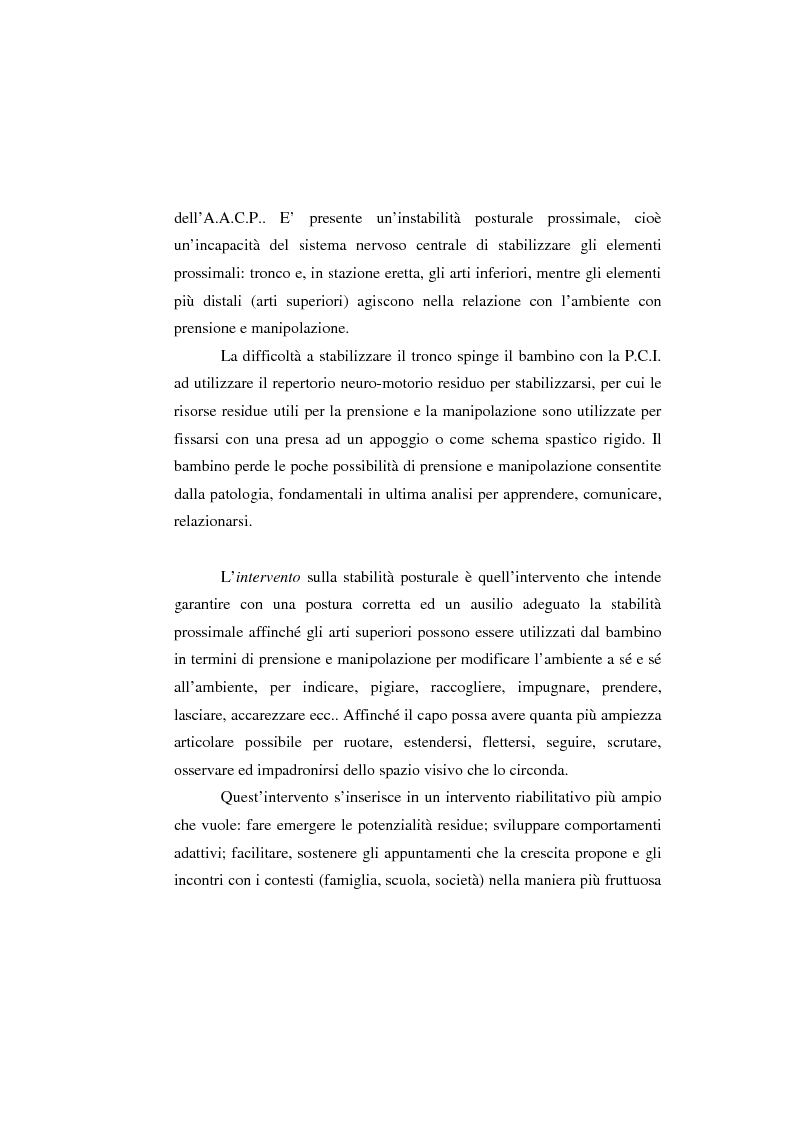 Anteprima della tesi: L'uso di posture corrette e posizioni adeguate nella gestione complessa ed articolata delle paralisi cerebrali infantili, Pagina 3
