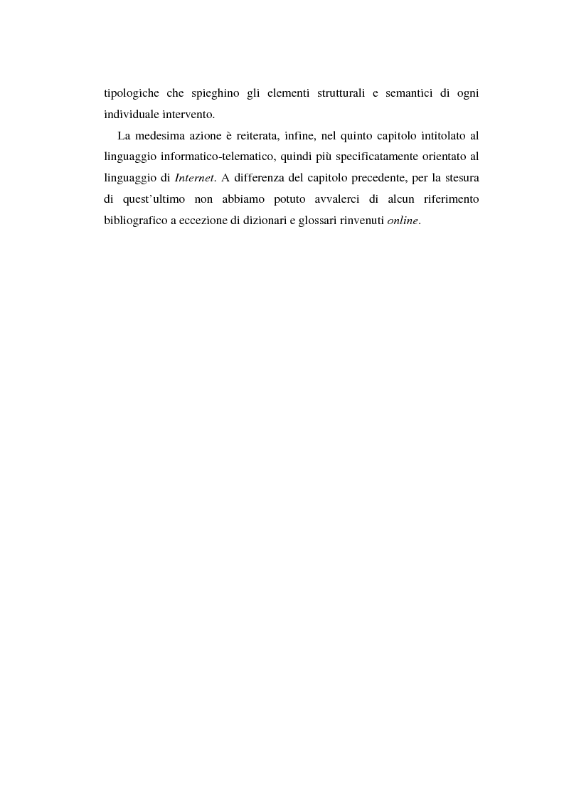 Anteprima della tesi: Lessicografia italiana e ungherese comparata: il linguaggio informatico-telematico. Classificazione tipologica di anglicismi e neologismi, Pagina 3