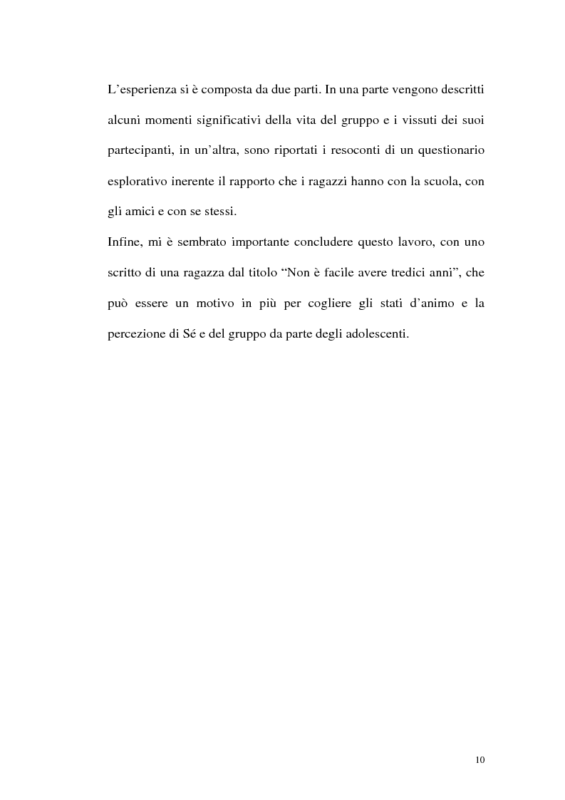 Anteprima della tesi: Il gruppo come strumento di prevenzione della dispersione scolastica e del disagio adolescenziale, Pagina 10