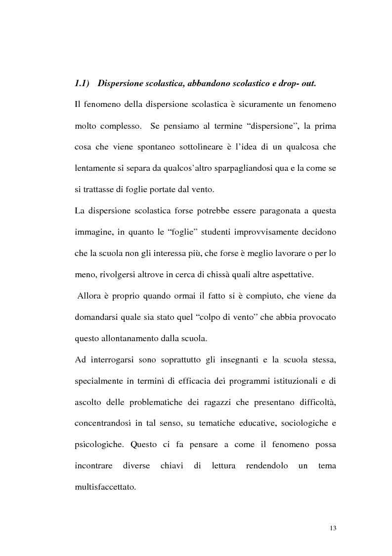 Anteprima della tesi: Il gruppo come strumento di prevenzione della dispersione scolastica e del disagio adolescenziale, Pagina 13