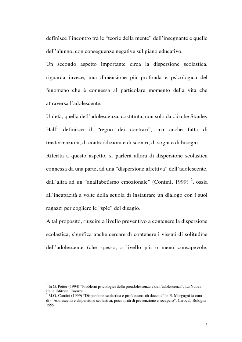 Anteprima della tesi: Il gruppo come strumento di prevenzione della dispersione scolastica e del disagio adolescenziale, Pagina 3