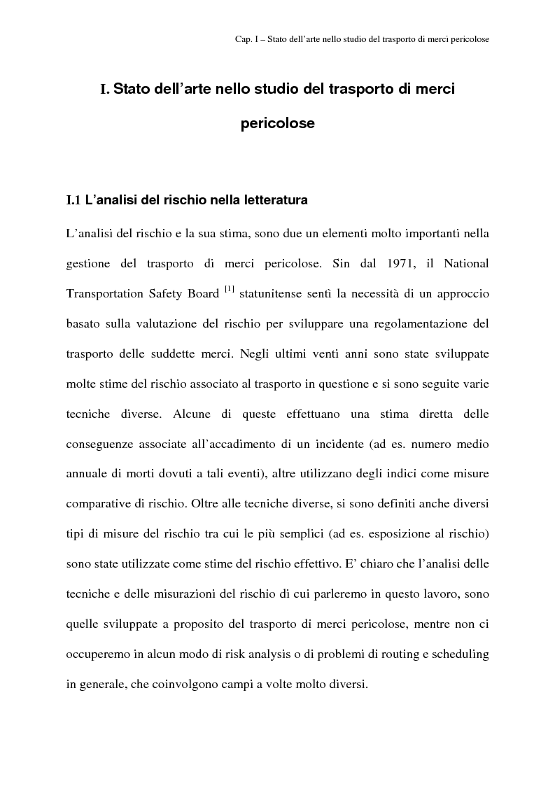 Anteprima della tesi: Modelli di routing e scheduling per il trasporto di merci pericolose, Pagina 4