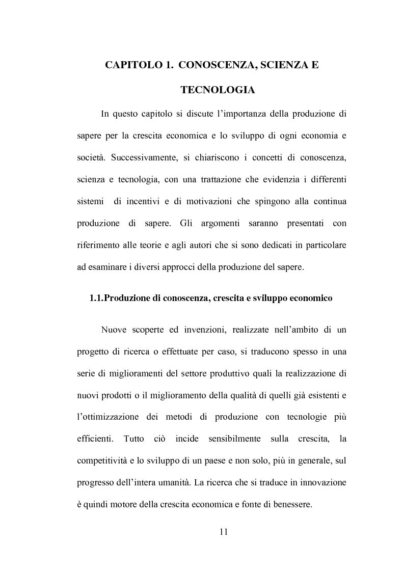 Anteprima della tesi: La produzione di conoscenza e i meccanismi istituzionali: le collaborazioni tra università e imprese, Pagina 7
