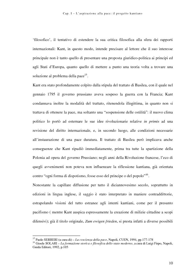Anteprima della tesi: Alle origini della democrazia cosmopolitica: kant ed il problema della pace perpetua, Pagina 10