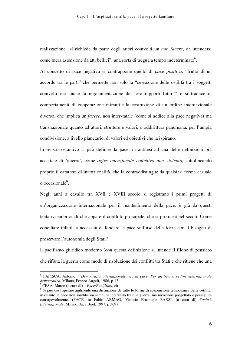 Anteprima della tesi: Alle origini della democrazia cosmopolitica: kant ed il problema della pace perpetua, Pagina 6