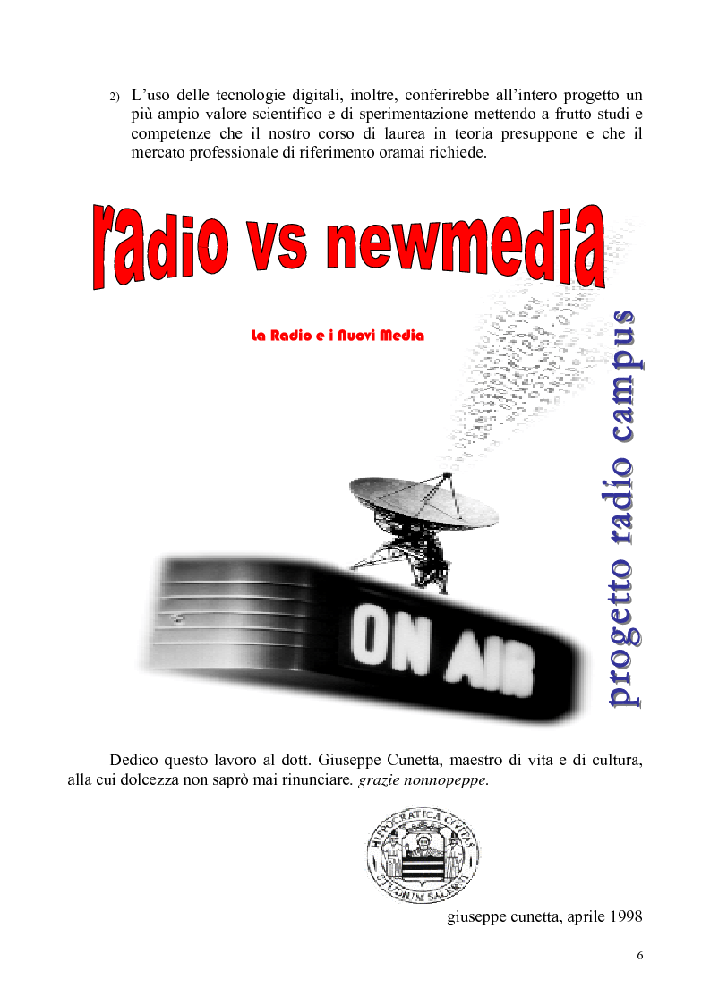 Anteprima della tesi: Radio Vs New Media (la radio e i nuovi media), Pagina 2