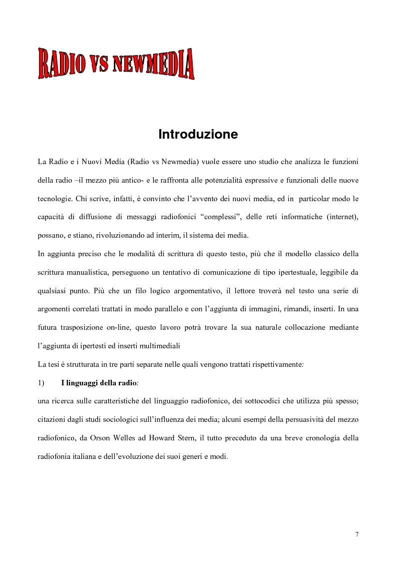 Anteprima della tesi: Radio Vs New Media (la radio e i nuovi media), Pagina 3